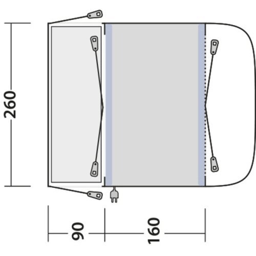 Bus awning Newburg 160 AIR - Inflatable awning freestanding