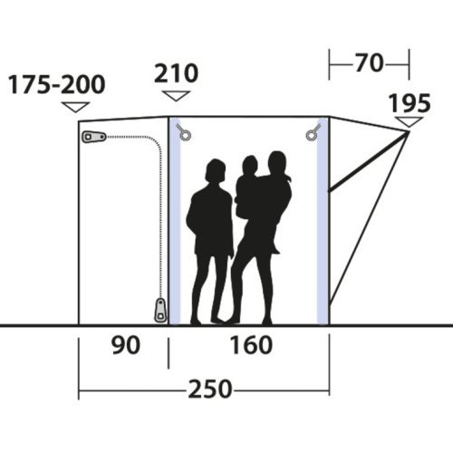 Bus awning Newburg 160 AIR - Inflatable awning freestanding