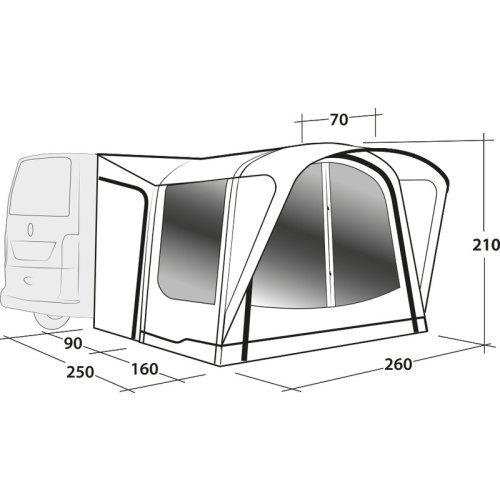 Bus awning Newburg 160 AIR - Inflatable awning freestanding