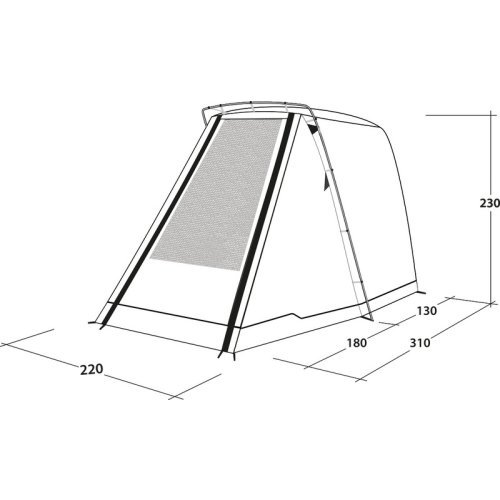 Free-standing rear tent SANDCREST L for bus height 175 - 205 cm