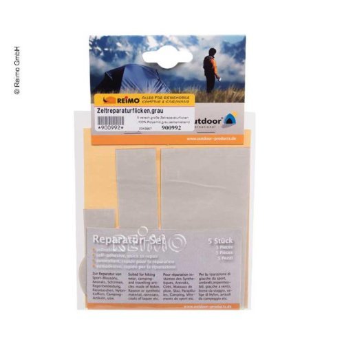 5 self-adhesive polyamide patches for quick tent repair, various sizes