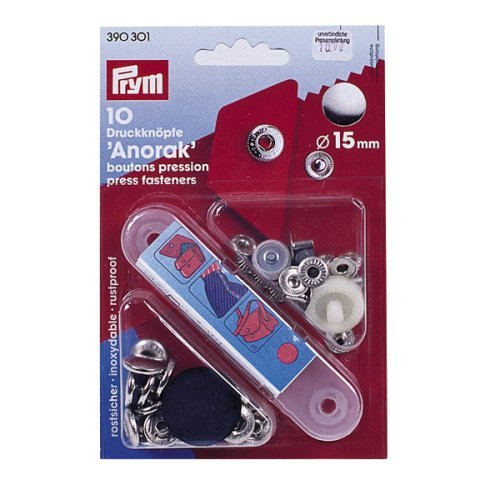 Pushbuttons 15mm 10 pieces anorak