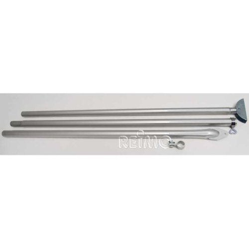 Hurricane bar aluminium, 170-250cm Ø28mm with hinged foot