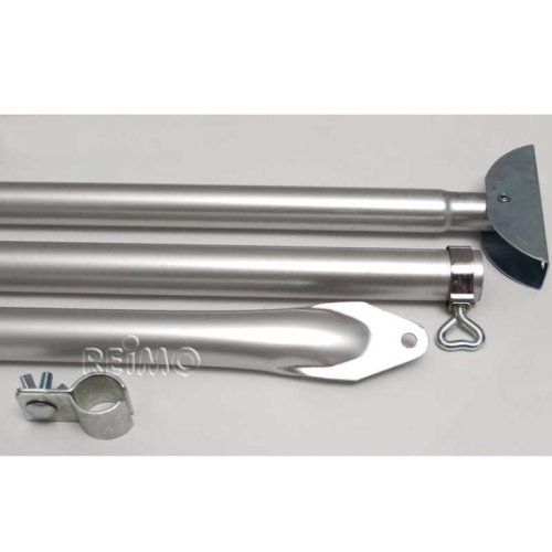 Hurricane bar aluminium, 170-250cm Ø28mm with hinged foot