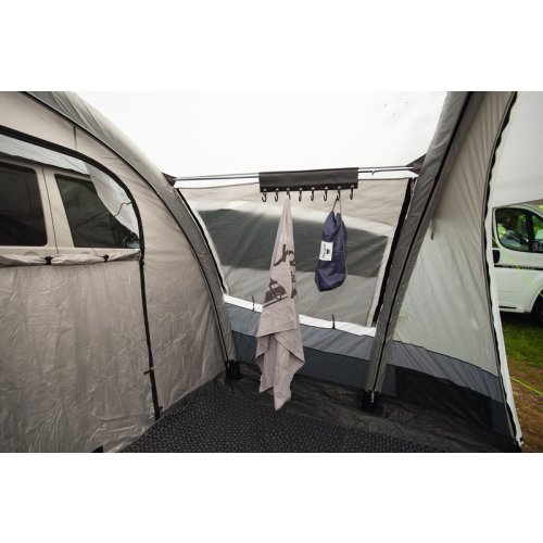 Hook strip with 8 hooks, piping and Velcro fastener Length 58cm