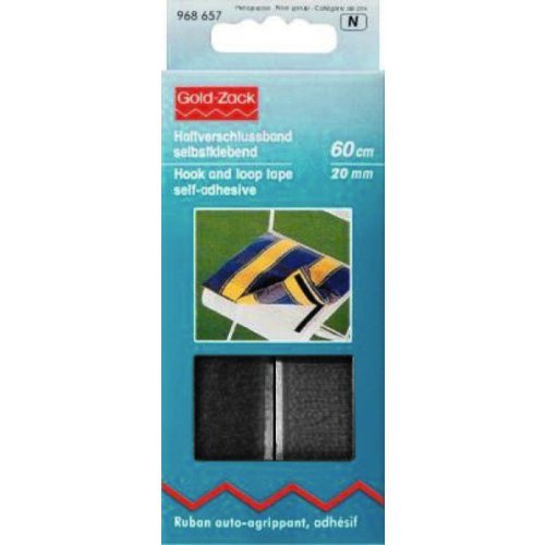 Fastener tape self-adhesive 2x 60cm black