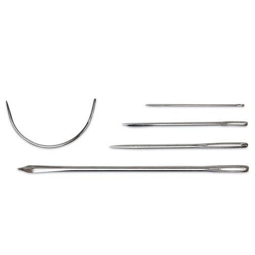 Trade needles 5 pieces silver coloured