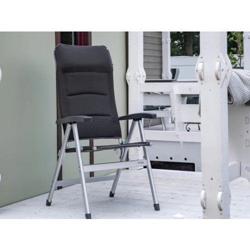 Padded Camping Chair Pioneer - Charcol grey