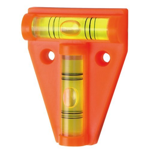 Caravan spirit level with 2 vials magnetic, orange