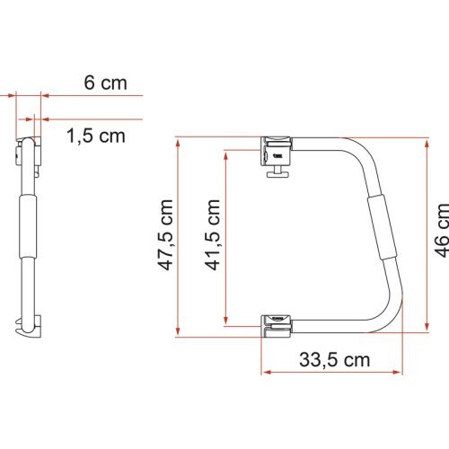 Door security 46 cm - entry handle