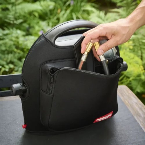 nomadiQ BBQ protective cover with extra storage compartment - black