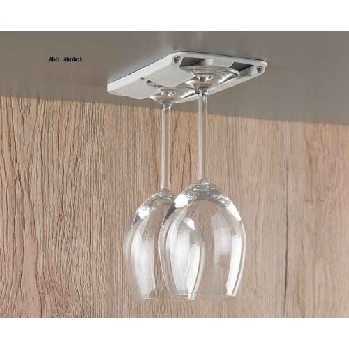 Handle glass holder set of 2, beige-grey for 2 glasses up to Ã? 86 mm