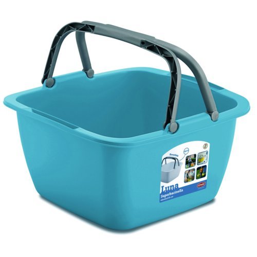 Bin 18,5l coloured sorted: white, turquoise, lime green