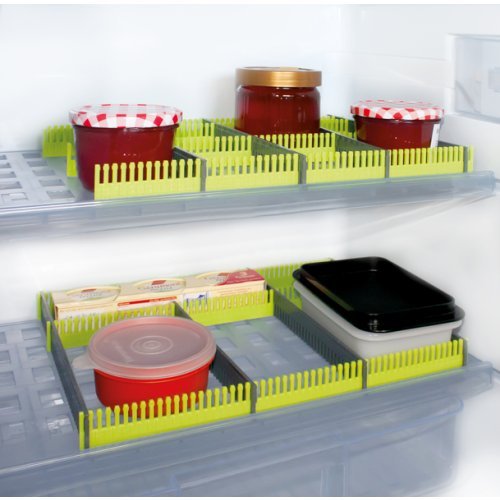 Purvario refrigerator ledges set of 8 - Lime/Anthracite