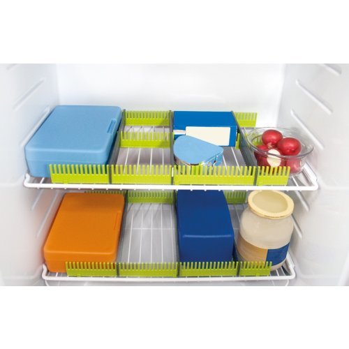 Purvario refrigerator ledges set of 8 - Lime/Anthracite
