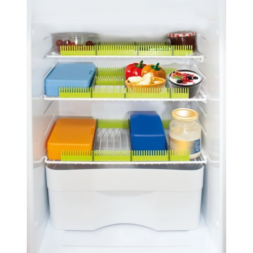 Purvario refrigerator ledges set of 8 - Lime/Anthracite