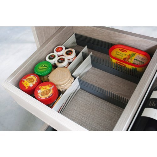 Purvario drawer slats 8-pack - light gray / anthracite