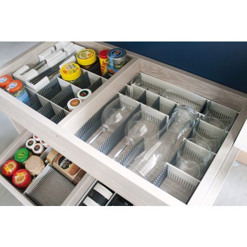 Purvario drawer slats 8-pack - light gray / anthracite