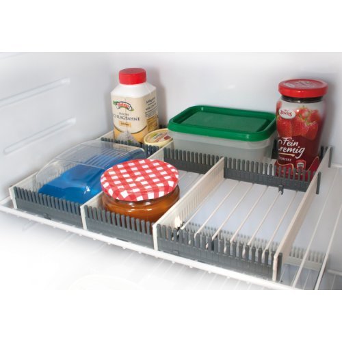 Purvario refrigerator ledges set of 8 - light gray / anthracite