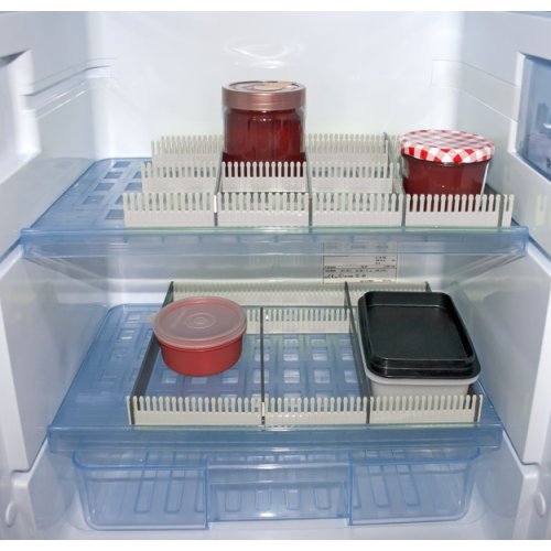 Purvario refrigerator ledges set of 8 - light gray / anthracite