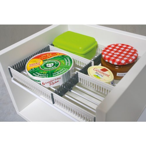 Purvario refrigerator ledges set of 8 - light gray / anthracite