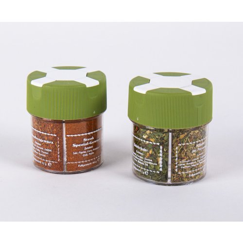 Grill spice shaker 4-fold: BBQ, steak coarse, steak special, chicken