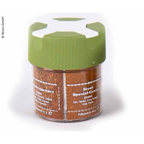 Grill spice shaker 4-fold: BBQ, steak coarse, steak special, chicken