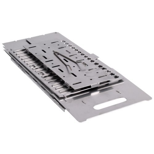 mobile foldable barbecue 250x400x220mm, stainless steel