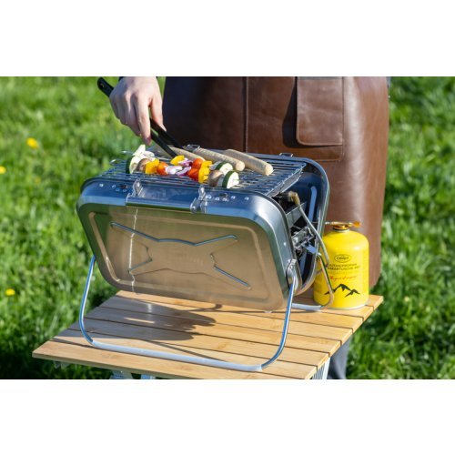 Stainless steel suitcase gas grill