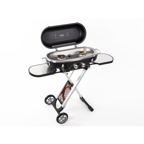 Trolley 2-burner gas barbecue with safety pilot - 50 mbar