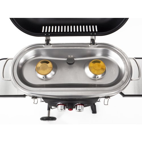 Trolley 2-burner gas barbecue with safety pilot - 50 mbar