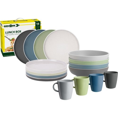 Dolomit melamine tableware set - 16 pieces - For 4 people