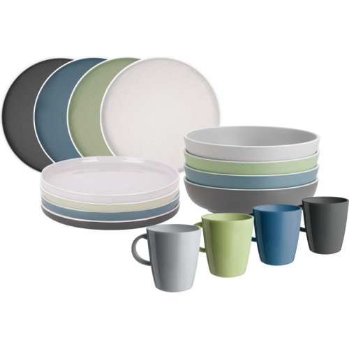 Dolomit melamine tableware set - 16 pieces - For 4 people