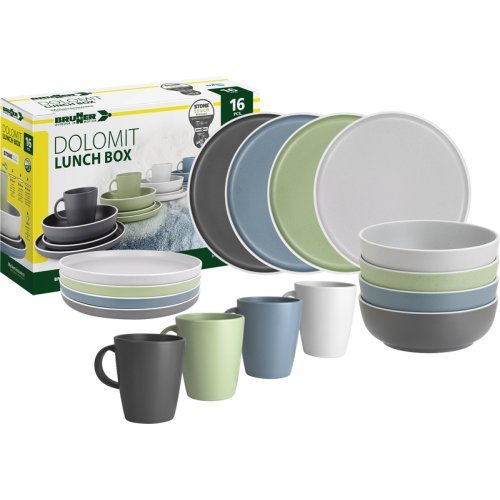 Dolomit melamine tableware set - 16 pieces - For 4 people