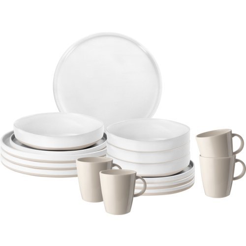 Odette melamine tableware set - 16-piece - For 4 people