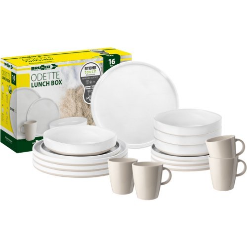 Odette melamine tableware set - 16-piece - For 4 people