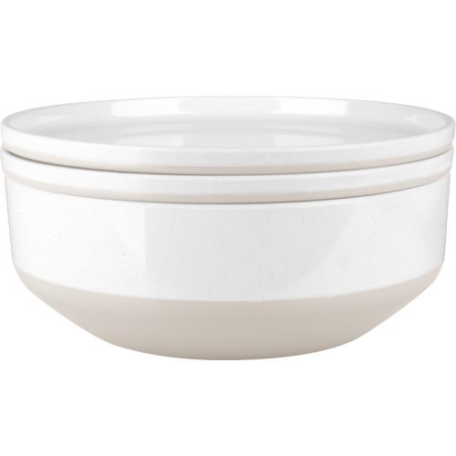 Odette melamine tableware set - 7 pieces - For 2 people