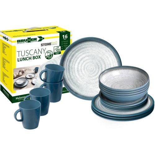 Tuscany melamine tableware set - 16-piece - For 4 people
