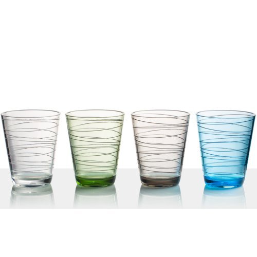 Glass set Onda - 4 pieces - 4 colors