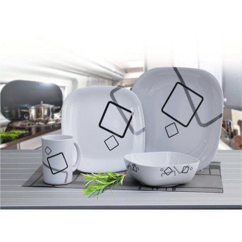 Melamine tableware set CUNEO - For 4 people