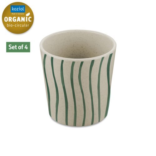 Set of 4 mugs - MONSTERA STRIPES
