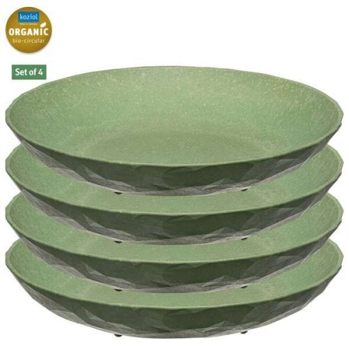 Set of 4 - deep plate CLUB, leaf green