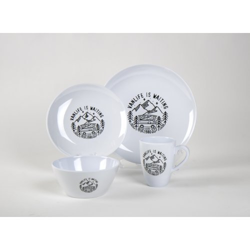 Dishes set Vanlife - 16 pieces - For 4 people