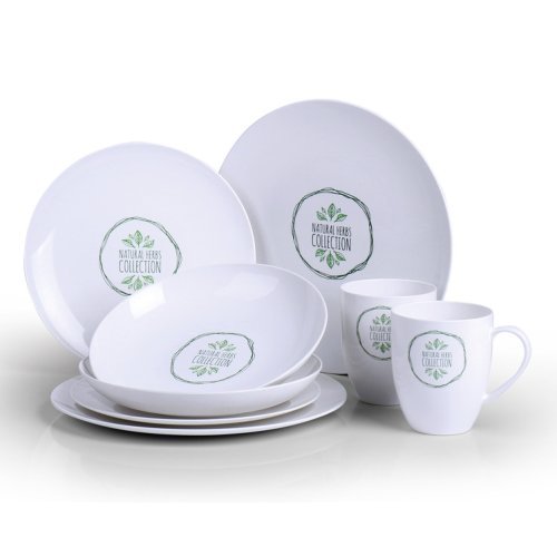 PLA Tableware, Set NATURE, For 2 People/8 Parts