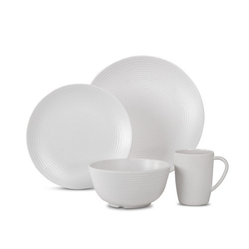 Melamine tableware set Lund -16 pieces - White