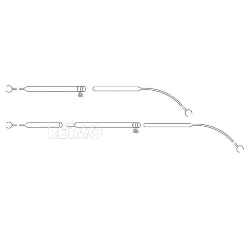 Tension rod curved steel 0,8-1,15m, two-parts