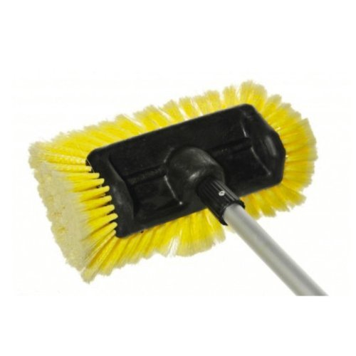 Car wash brush with round brush and adjustable handle 1.15 - 1.8 m