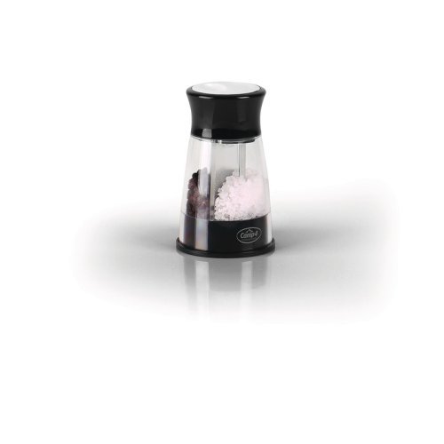 2 in 1 Slaz and pepper mill, black, lid with screw cap