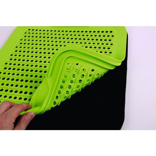 Dish mat 38x36cm, silicone, mini packing size, 2 parts