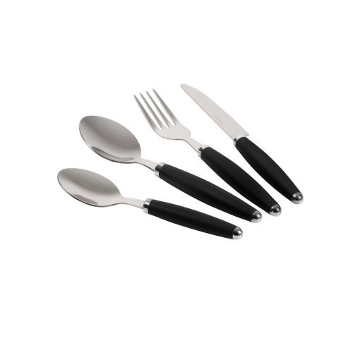 Camping Cutlery, MIDNIGHT Camp4, 6 People/24-Parts, black